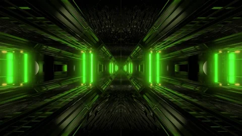 Dark space scifi tunnel background vj loop with abstract texture background Stock Footage 160548757