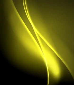 Dark space with shiny neon light motion waves. Abstract concept graphic element Illustrazione stock