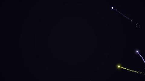 A dark space with some dots and trail Stock-Footage 330076017