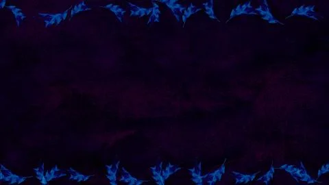 Dark space for text with blue shiny leaves up down Stock Illustration