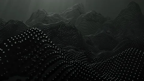 Dark sphere waves background Stock Footage 142927085
