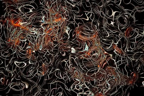 Dark spiral and twirl loop abstract mess-up pattern. Comic background. Illustrazione stock