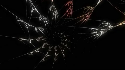 Dark spooky cobweb animation. Stock Footage 208961811