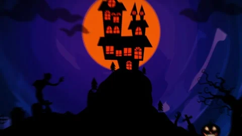 Dark Spooky Halloween 4K UHD Motion Background for Creative Projects and Ad.. Stock-Footage 344705182