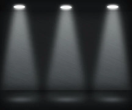 Dark spotlight room Stock Illustration
