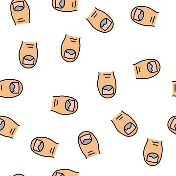 Dark spots nail vector seamless pattern Stock Illustration