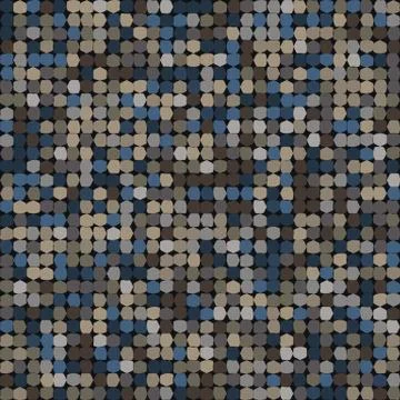 Dark square mosaic effect vector texture. Masculine geometric seamless melange Stock Illustration