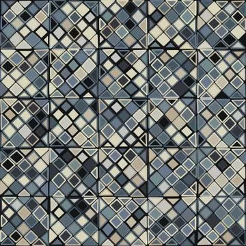 Dark square mosaic effect vector texture. Masculine geometric seamless melange Stock Illustration