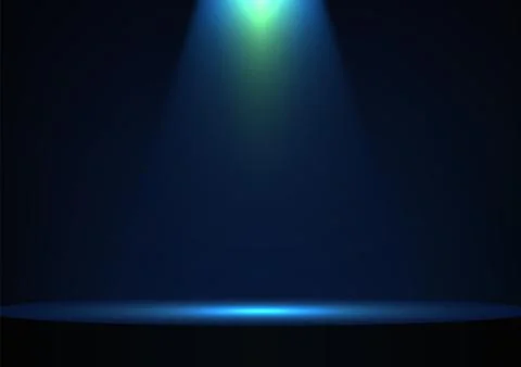 Dark Stage Background with Spotlight on Circular Platform for Dramatic Prod.. Stock Illustration