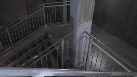 Dark Stairs Train Station Stock Footage 113611825