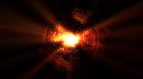 Dark Star Brown Dwarf Burning and Rotating HD Stock Footage 39831107