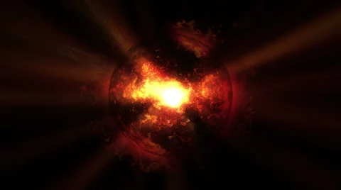 Dark Star Brown Dwarf Burning and Rotating UHD Stock Footage 39834728