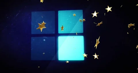 Dark starfield appearing at start driving grid cycling and stars drifting, Stock Footage 317265115