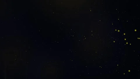 Dark starry night background with golden particle dust and cosmic glow Stock Footage 346002424