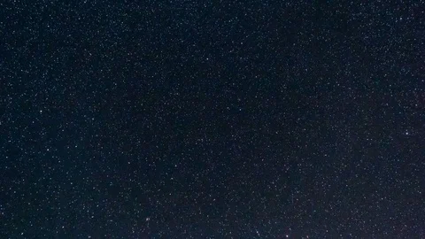 Dark starry night sky time lapse. Stock Footage 80212593