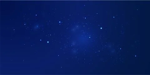 Dark starry sky. Astrology backdrop with nebula, milky way and shiny dust. Stock Illustration