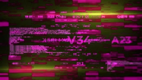 Dark Stealth Cyber Security Command Console Interface Graphic Background Stock Footage 343538464