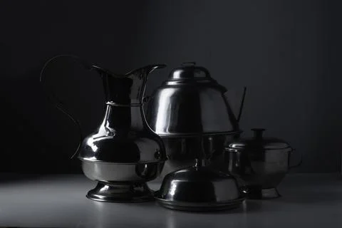 Dark still life kitchen Stock Photos