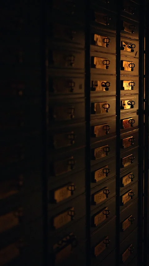Dark Storage Cabinets that Emit a Mysterious and Intriguing Glow in their Stock Footage 288648873