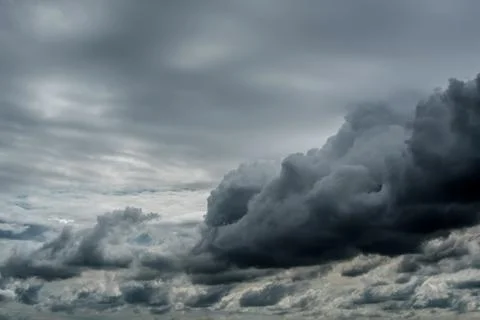 Dark storm cloud and sky before rain Фото