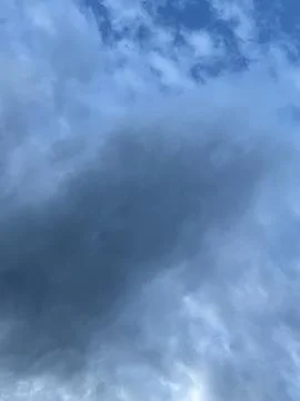 Dark Storm Cloud Formation in Blue Sky Stock Photos