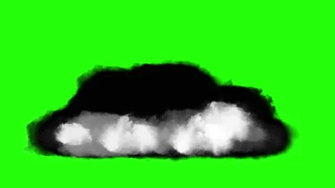 Dark Storm Cloud Isolated on Green Screen Video stock 330919728