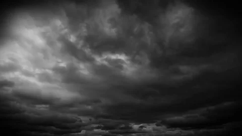 Dark storm clouds and lightning bolts Stock Footage 82068410