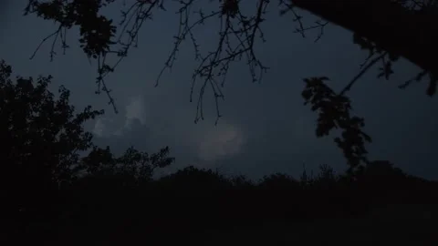 Dark storm clouds and multiple bolts of lightning. Stock Footage 200014133