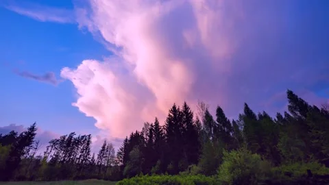 Dark storm clouds approaching in 4k time lapse. Stock Footage 155881468