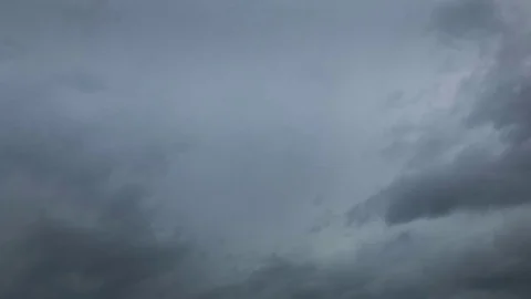 Dark storm clouds are moving fast at viewer - timelapse Stock Footage 76357143