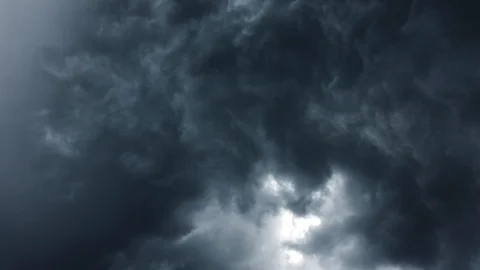 Dark storm clouds are moving fast, timelapse Video stock 91353115