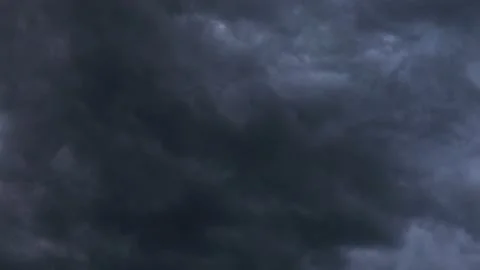 Dark Storm Clouds Are Moving Fast At Viewer - Time lapse Stock Footage 154245962
