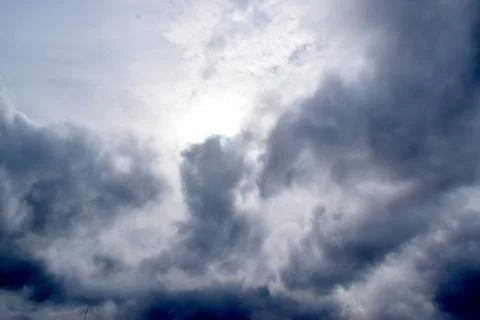 Dark storm clouds background After Raining. Stock Photos