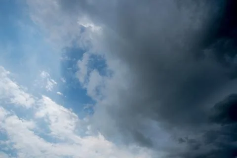 Dark storm clouds with background,Dark clouds before a thunder-storm. Stock Photos