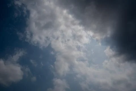 Dark storm clouds with background,Dark clouds before a thunder-storm. Stock Photos
