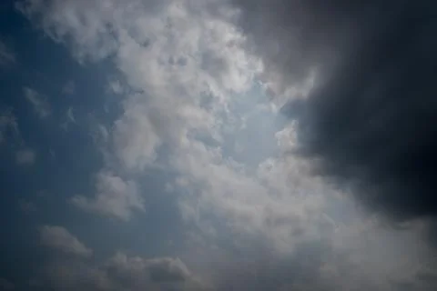 Dark storm clouds with background,Dark clouds before a thunder-storm. 스톡 사진