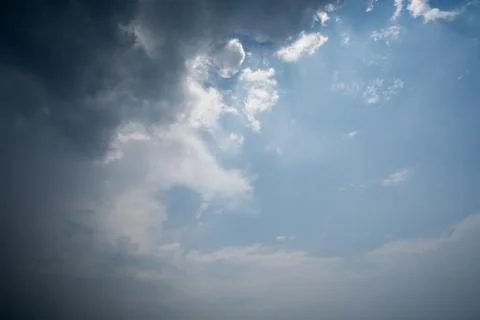 Dark storm clouds with background,Dark clouds before a thunder-storm. Stock Photos