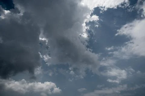 Dark storm clouds with background,Dark clouds before a thunder-storm. Stock Photos