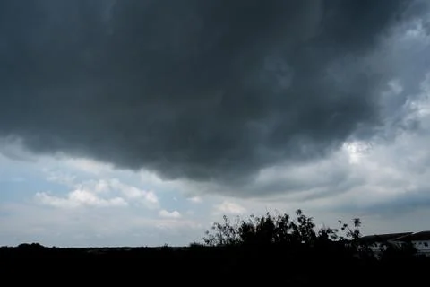 Dark storm clouds with background,Dark clouds before a thunder-storm. 스톡 사진