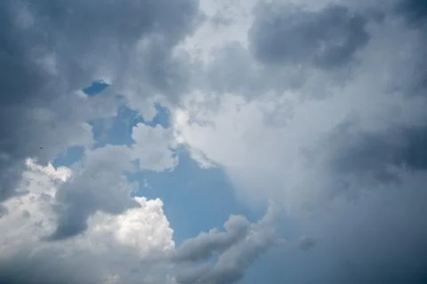 Dark storm clouds with background,Dark clouds before a thunder-storm. 스톡 사진