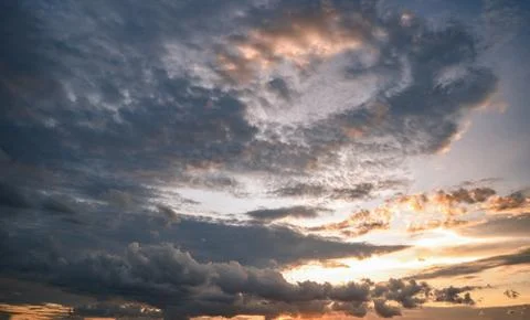 Dark storm clouds with background,Dark clouds before a thunder-storm. Stock Photos
