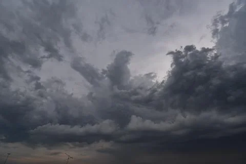 Dark storm clouds with background,Dark clouds before a thunder-storm. 스톡 사진