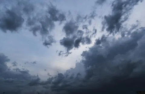 Dark storm clouds with background,Dark clouds before a thunder-storm. Stock-Fotos