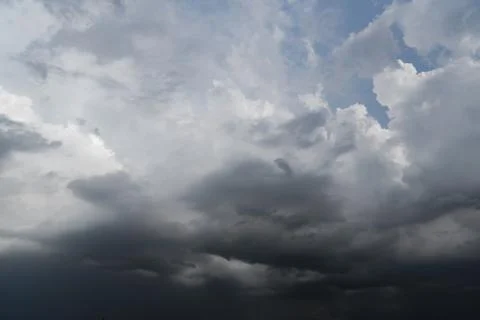 Dark storm clouds with background,Dark clouds before a thunder-storm. 스톡 사진