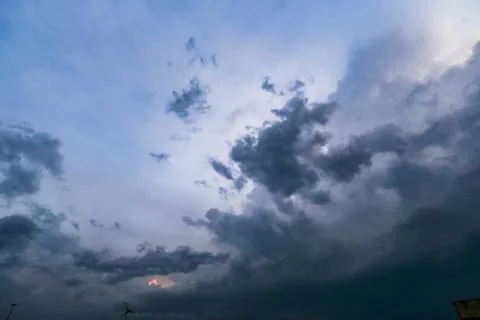 Dark storm clouds with background,Dark clouds before a thunder-storm. 스톡 사진