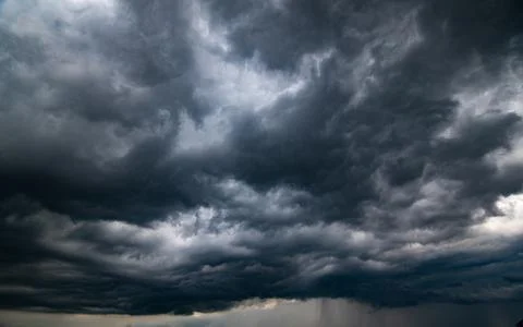 Dark storm clouds with background,Dark clouds before a thunder-storm. 스톡 사진