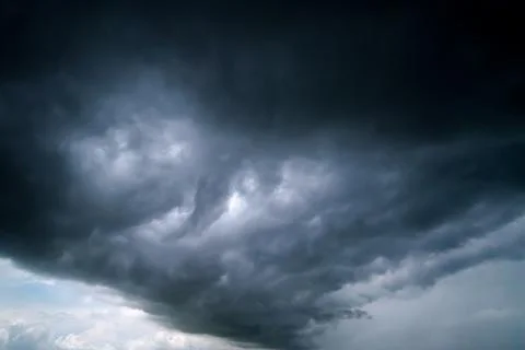 Dark storm clouds with background,Dark clouds before a thunder-storm. 스톡 사진