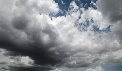 Dark storm clouds with background,Dark clouds before a thunder-storm. Stock Photos