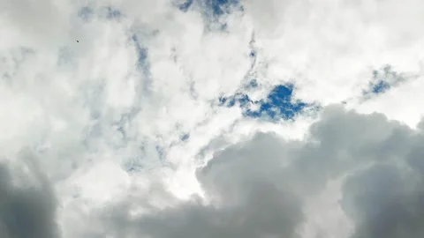 Dark Storm Clouds with Blue Sky Opening Stock Footage 340238721