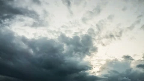 Dark storm clouds cover the sky. It's getting dark like night. Stock Footage 135691474